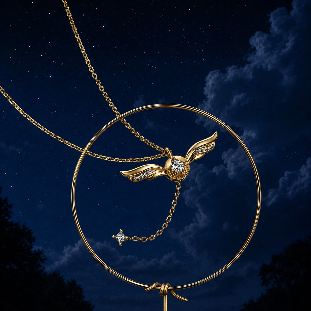 Golden Stitch Necklace