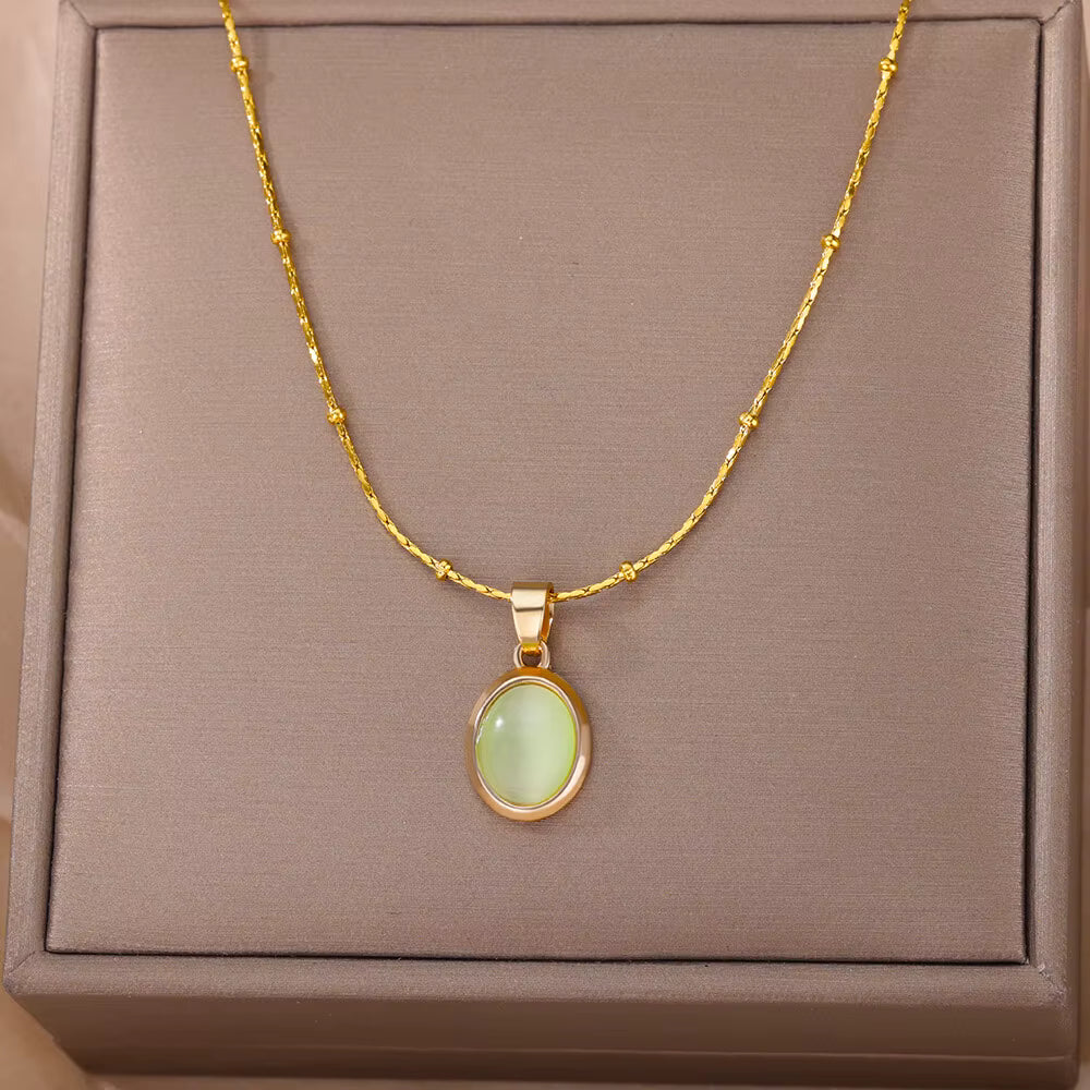 Lunara Green Pendant